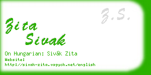 zita sivak business card