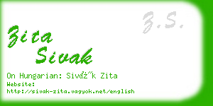 zita sivak business card